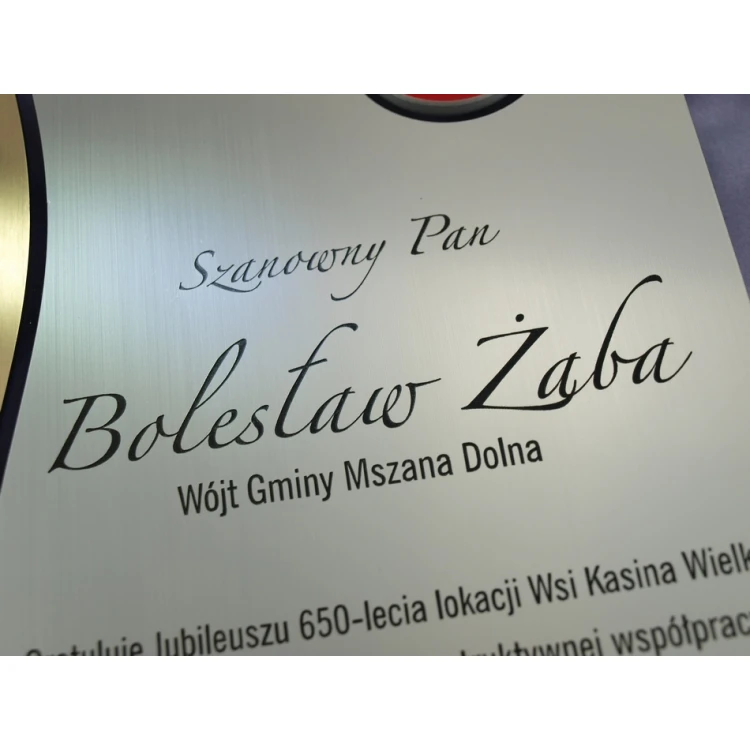 GLASDIPLOM mit WAPPEN oder beliebigem Logo - DSZ026 - vertikal