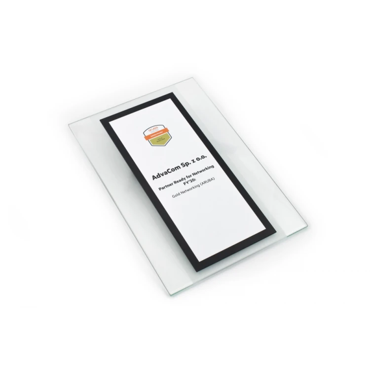 Glasdiplom - Gold Partner - UV-Druck - DUV045