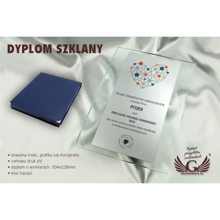 Glasdiplom - farbiger UV-Druck - DUV009