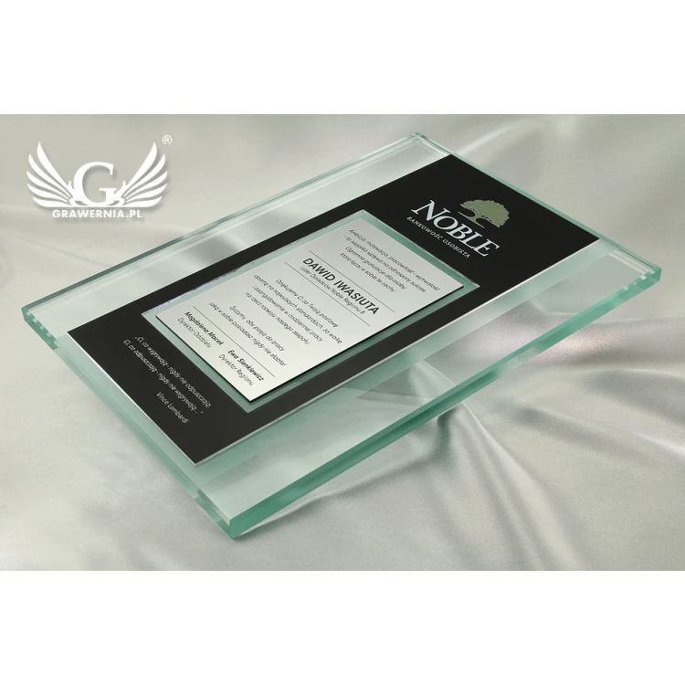 Glasdiplom - Dank für die Zusammenarbeit - UV-Druck - DUV019