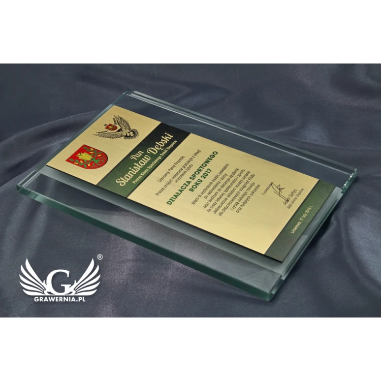 Glasdiplom - Dank für die Zusammenarbeit - UV-Druck - DUV026
