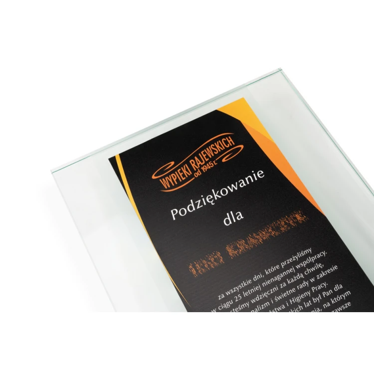 Glasdiplom - Dankeschön - UV-Druck - DUV064