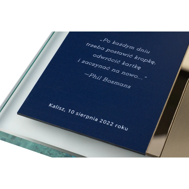 Glasdiplom - Dank für die Arbeit in der Grenzschutz - horizontal - farbiger UV-Druck - DUV075