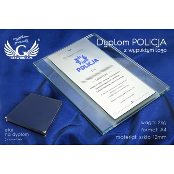 GLASDIPLOM POLIZEI - DSZ046 - vertikal