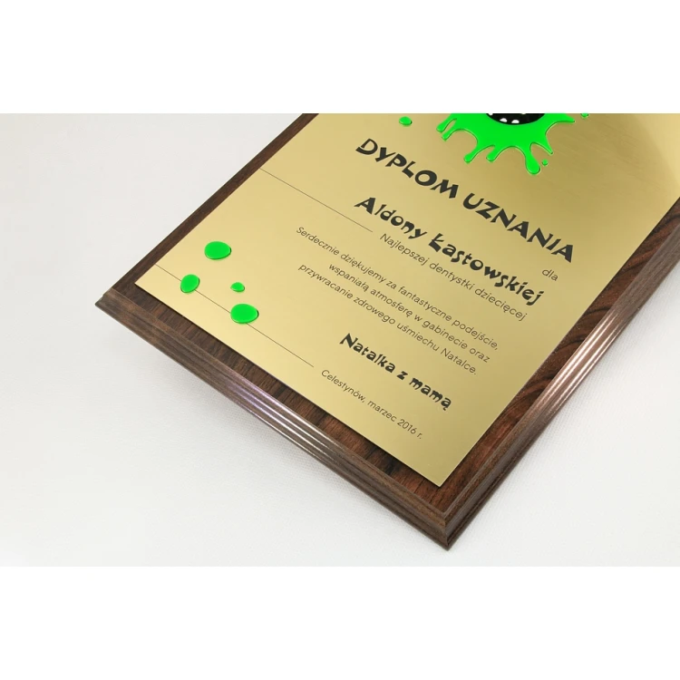 ANERKENNUNGSURKUNDE FÜR ZAHNARZT - GOLD - SL046
