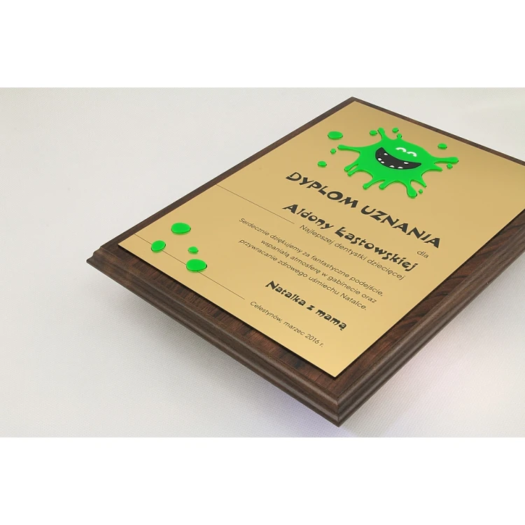 ANERKENNUNGSURKUNDE FÜR ZAHNARZT - GOLD - SL046