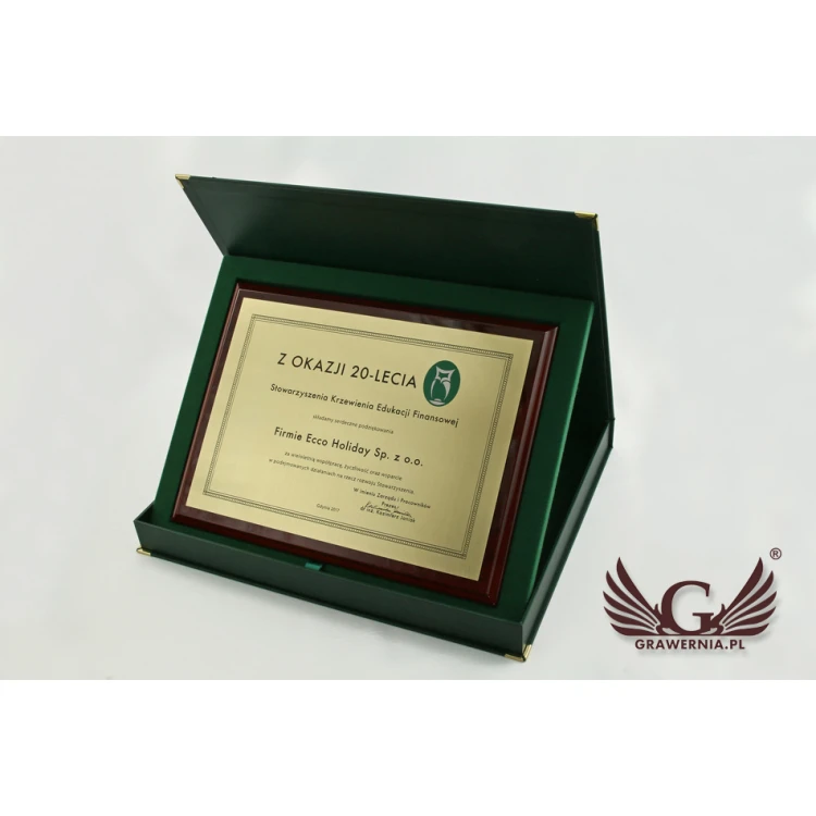 Anerkennungsurkunde Exclusive mit farbigem Logo - horizontal - DCE004