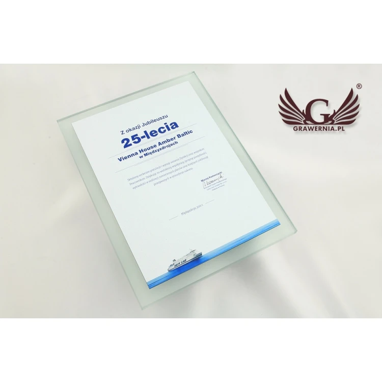Anerkennungsurkunde - farbiger UV-Druck - DUV008