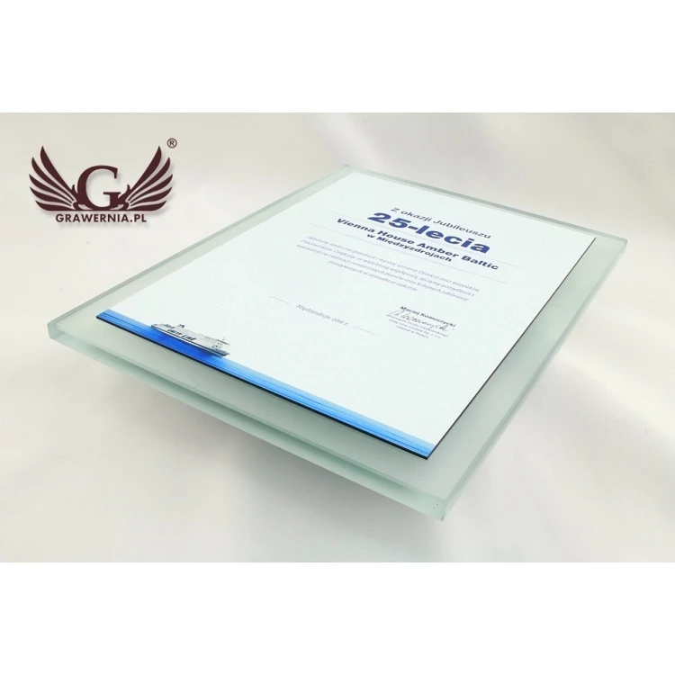 Anerkennungsurkunde - farbiger UV-Druck - DUV008