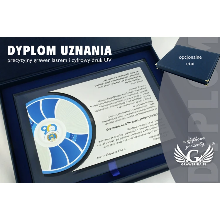 Anerkennungsurkunde - horizontal - farbiger UV-Druck - DUV015