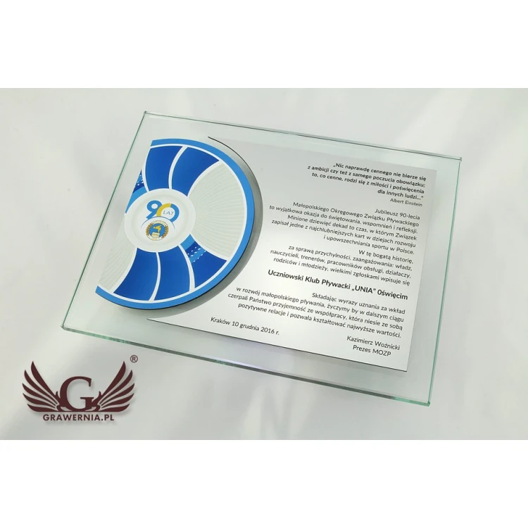 Anerkennungsurkunde - horizontal - farbiger UV-Druck - DUV015