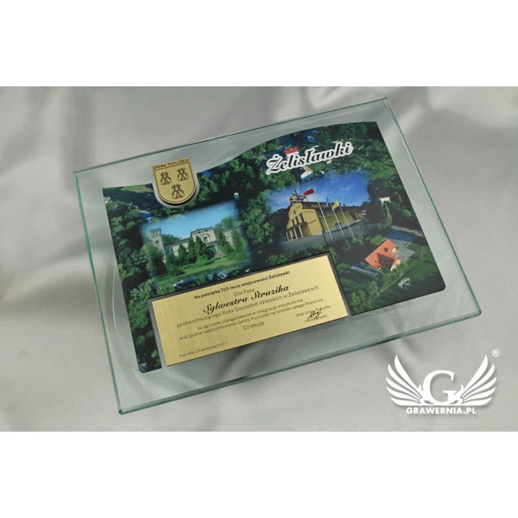 Anerkennungsurkunde - horizontal - farbiger UV-Druck - DUV020