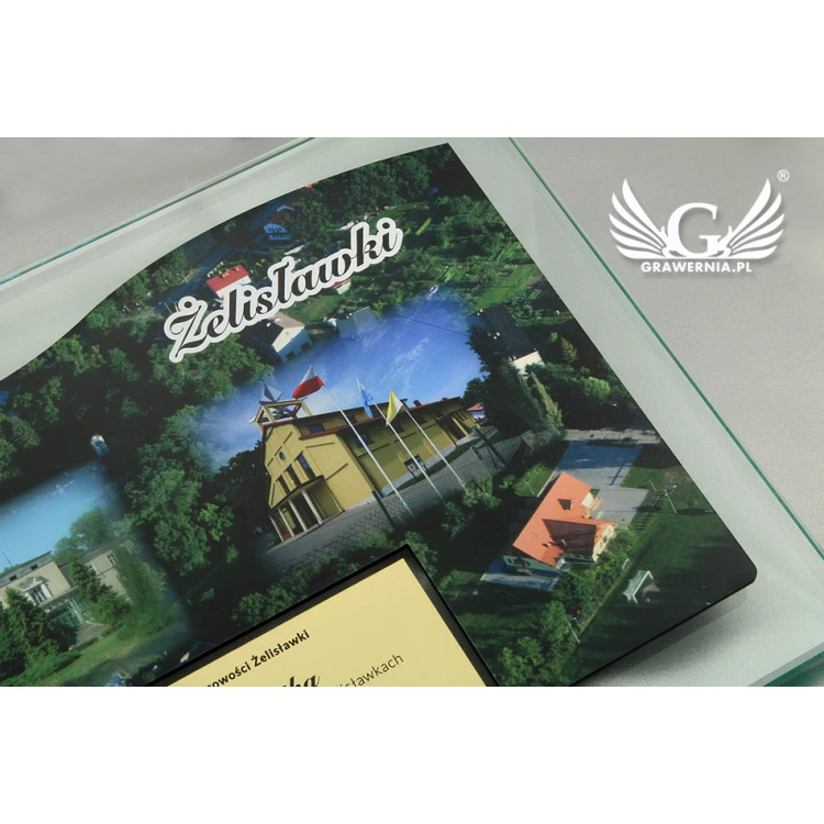 Anerkennungsurkunde - horizontal - farbiger UV-Druck - DUV020