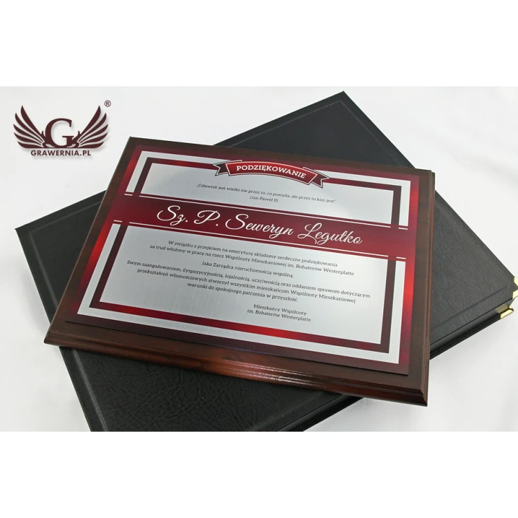 Anerkennungsurkunde mit farbigem UV-Druck - horizontal - DUV023