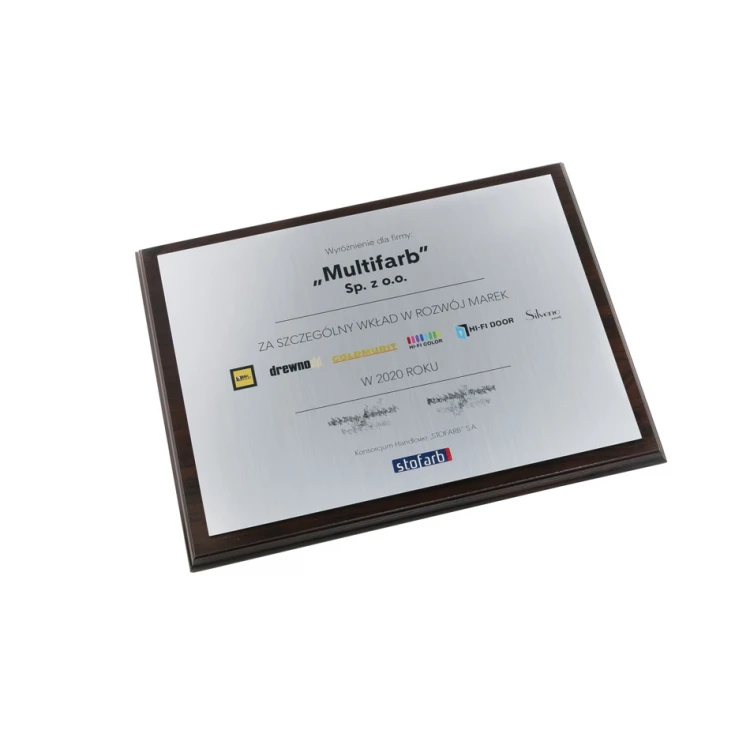 Anerkennungsurkunde mit farbigem UV-Druck - horizontal - DUV061