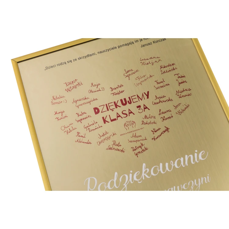 Diplom in goldenem Rahmen - Dankeschön für den Lehrer - DWR11