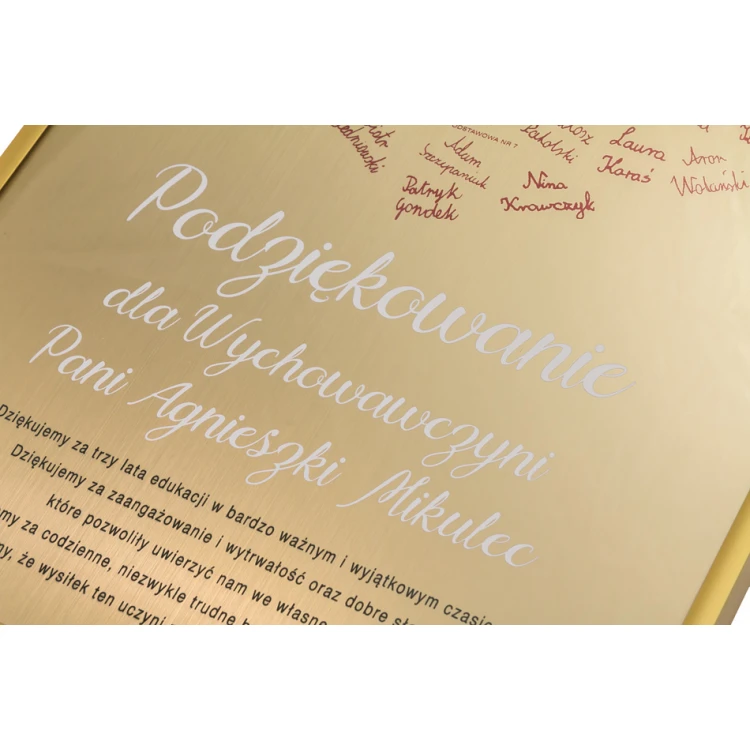 Diplom in goldenem Rahmen - Dankeschön für den Lehrer - DWR11