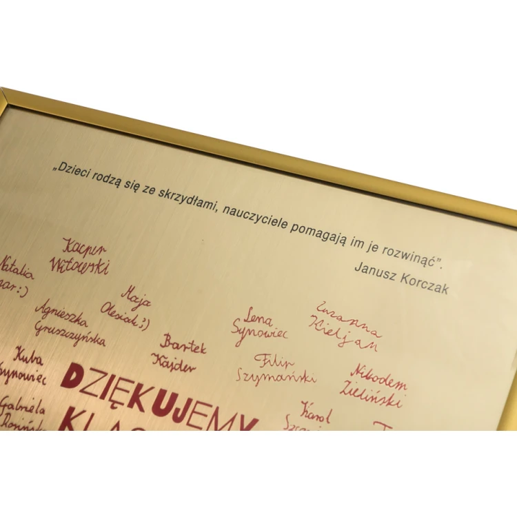 Diplom in goldenem Rahmen - Dankeschön für den Lehrer - DWR11