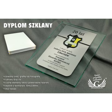 Urkunde zum 20-jährigen Jubiläum - UV-Druck - DUV005