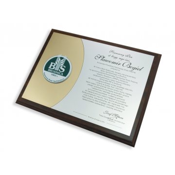 URKUNDE ZUR FLAGGENVERLEIHUNG - LASERGRAVIERT - horizontal - SL042