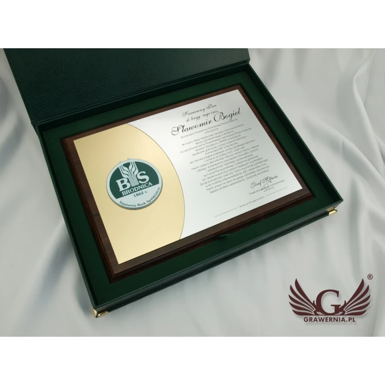 URKUNDE ZUR FLAGGENVERLEIHUNG - LASERGRAVIERT - horizontal - SL042