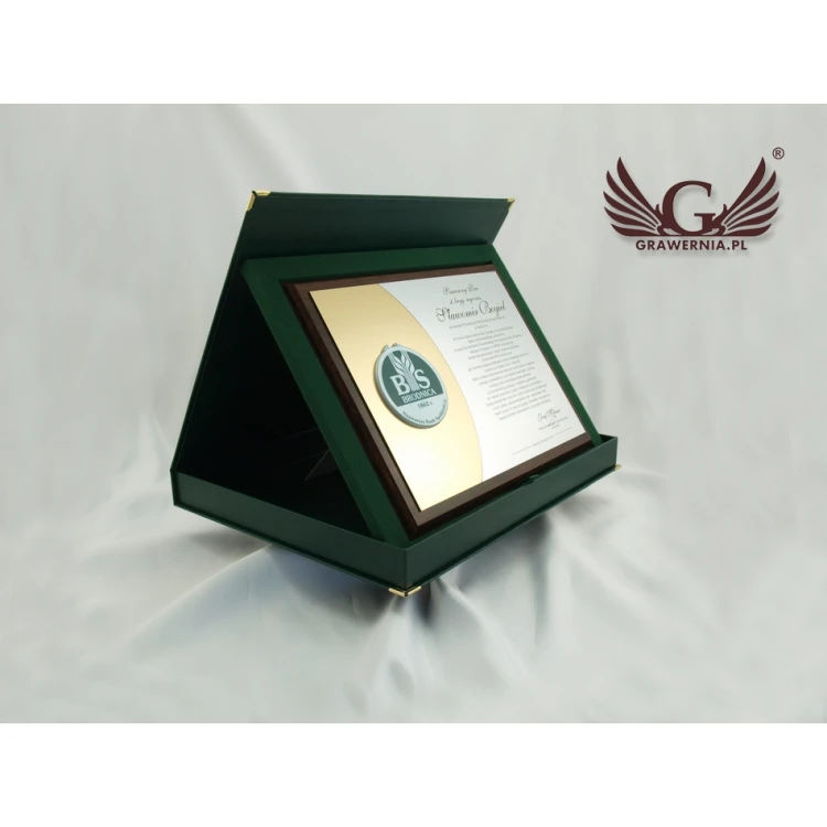 URKUNDE ZUR FLAGGENVERLEIHUNG - LASERGRAVIERT - horizontal - SL042