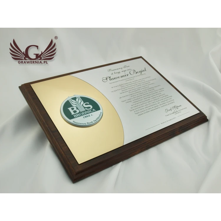 URKUNDE ZUR FLAGGENVERLEIHUNG - LASERGRAVIERT - horizontal - SL042