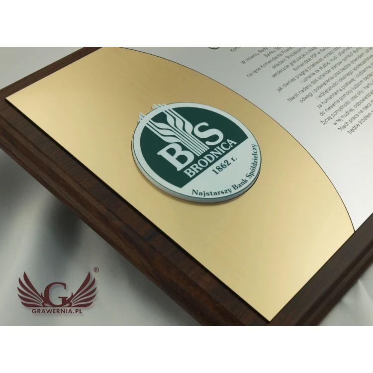 URKUNDE ZUR FLAGGENVERLEIHUNG - LASERGRAVIERT - horizontal - SL042