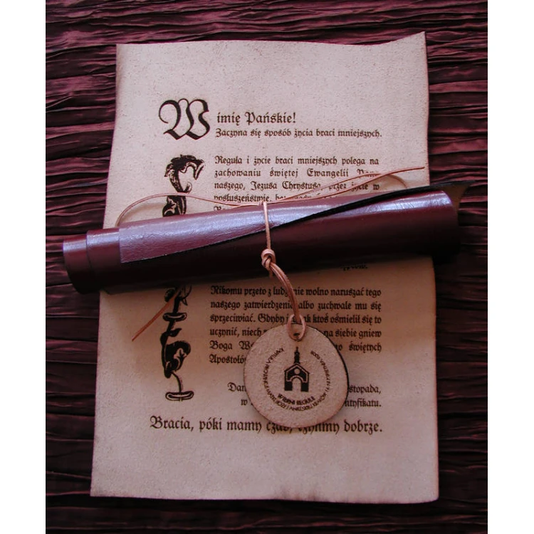 Lederdiplom mit Medaille - gebunden mit Lederband - DSK003