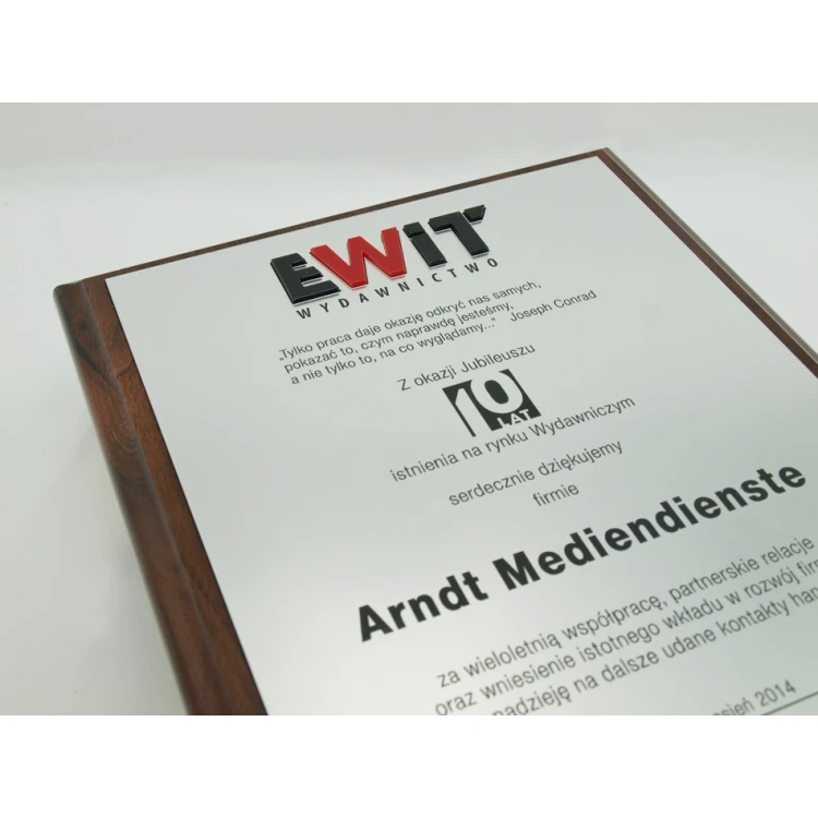DIPLOM MD3 - Jubiläumsdiplom mit erhabenem Logo - DS036