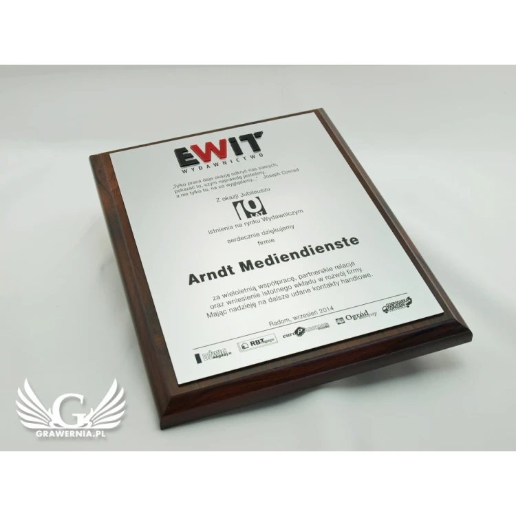 DIPLOM MD3 - Jubiläumsdiplom mit erhabenem Logo - DS036