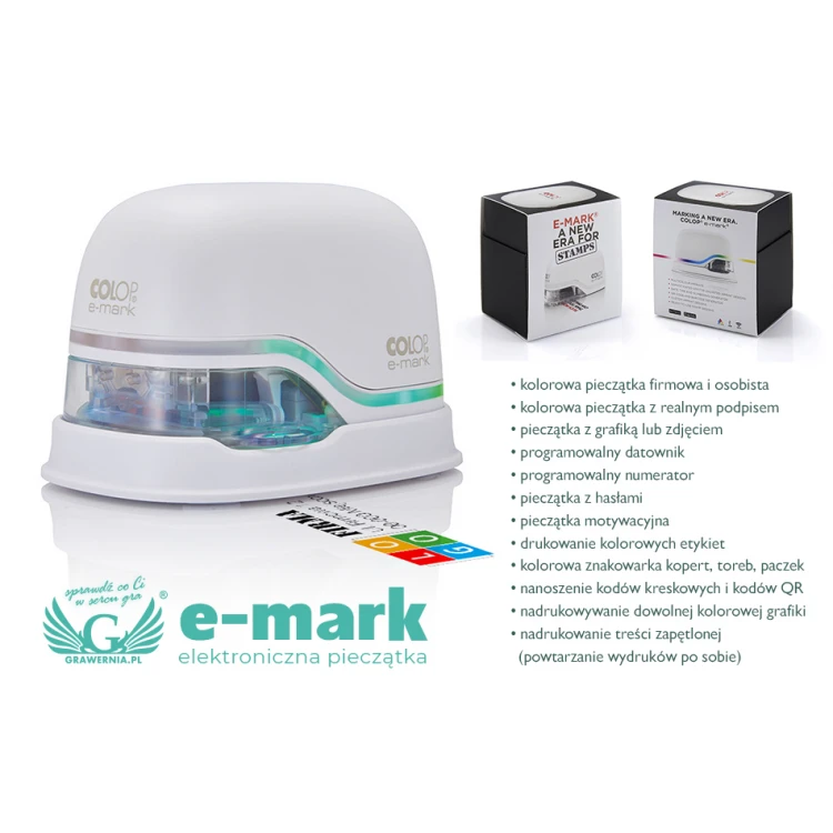 E-Mark Colop elektronischer Stempel mit farbigem Druck - COL020
