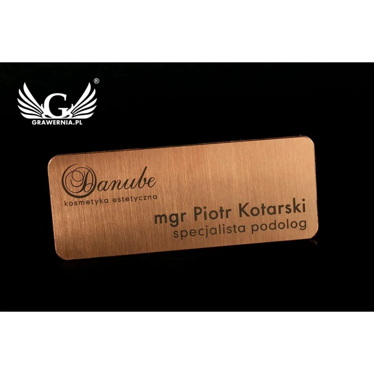 Exklusiver Mitarbeiterausweis - 66x26mm - ID041 - Kupfer