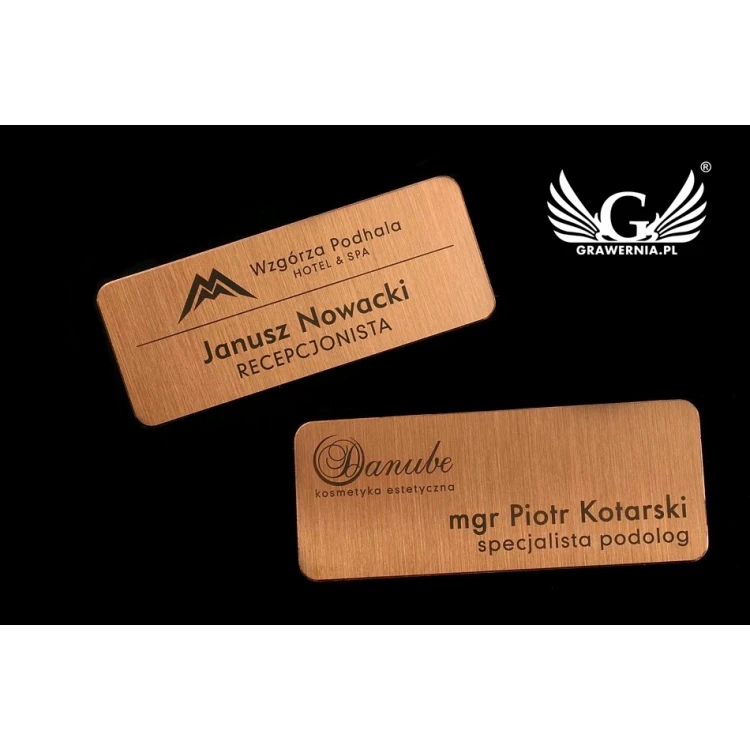 Exklusiver Mitarbeiterausweis - 66x26mm - ID041 - Kupfer