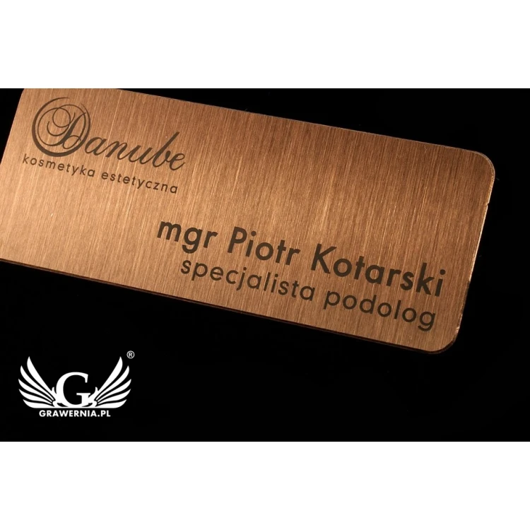 Exklusiver Mitarbeiterausweis - 66x26mm - ID041 - Kupfer