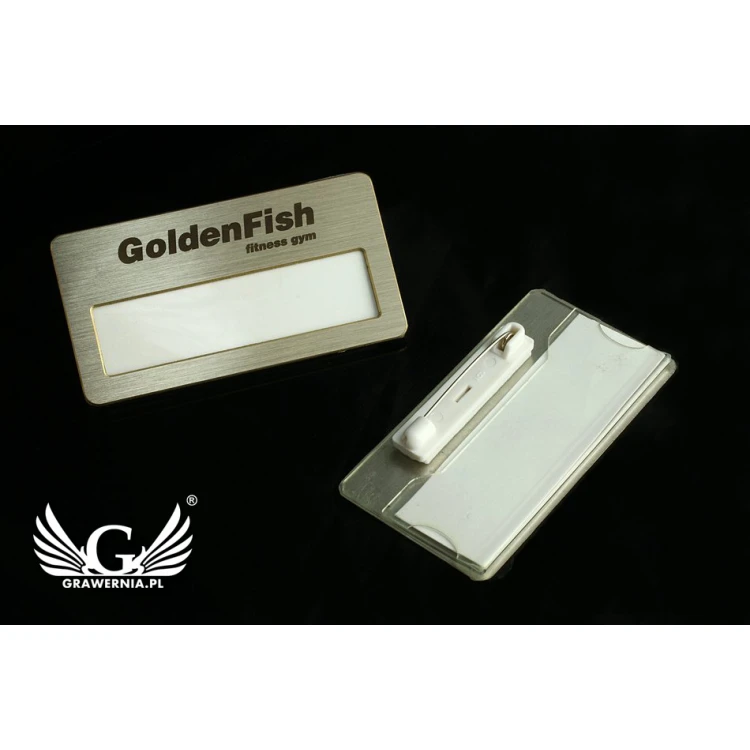 Exklusiver Ausweis mit Fenster - 68x36mm - ID046 - versilbertes Messing