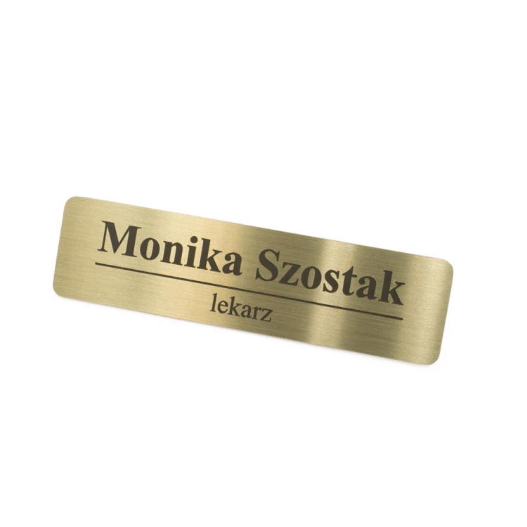 Exklusiver Mitarbeiterausweis - 64x17mm - ID039 - Messing