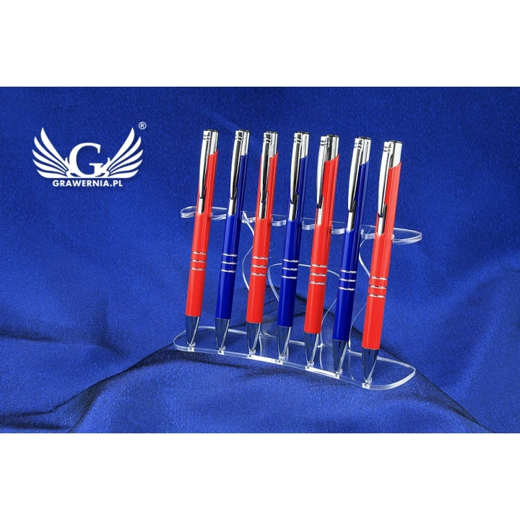 Display für 7 Kugelschreiber - Acryl Modell D001