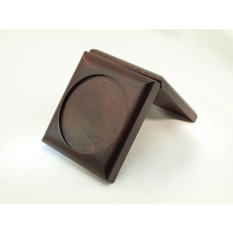 Holzbox Etui mit zwei Fächern für Medaillen mit einem Durchmesser von 70mm - KAS05
