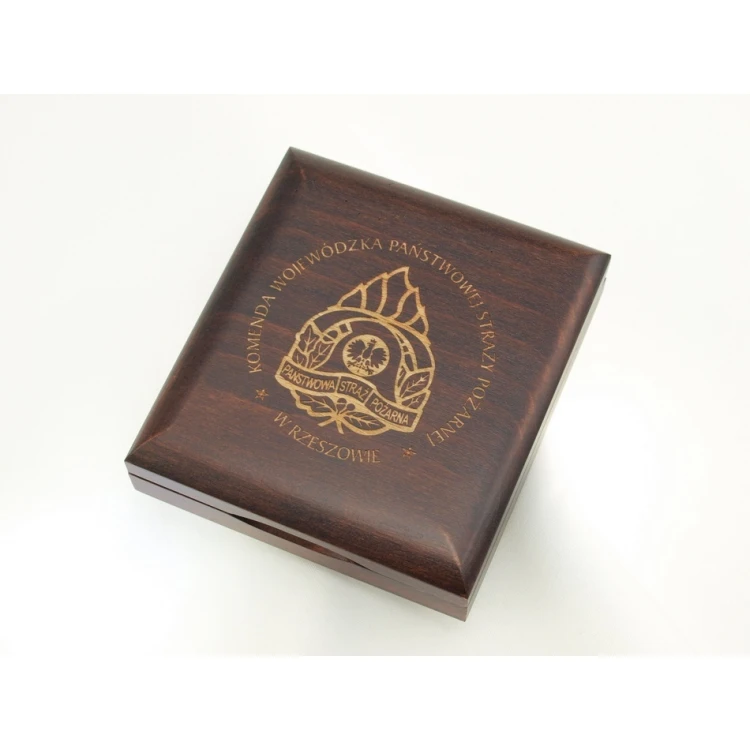 Holzbox Etui mit zwei Fächern für Medaillen mit einem Durchmesser von 70mm - KAS05