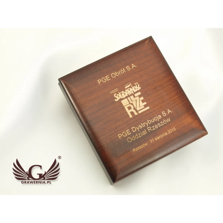 Holzbox Etui mit einzelner Medaillenfach für eine Medaille mit einem Durchmesser von 80mm