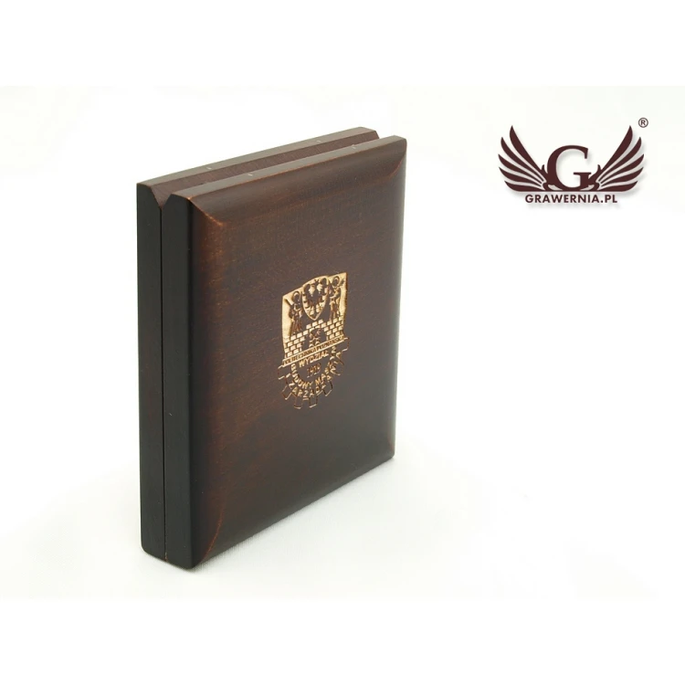 Holzbox Etui mit einzelner Medaillenfach für eine Medaille mit einem Durchmesser von 80mm