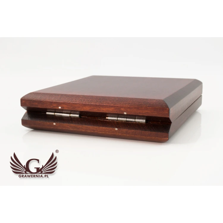 Holzbox Etui mit einzelner Medaillenhalterung für Medaillen mit 70mm Durchmesser - KAS06