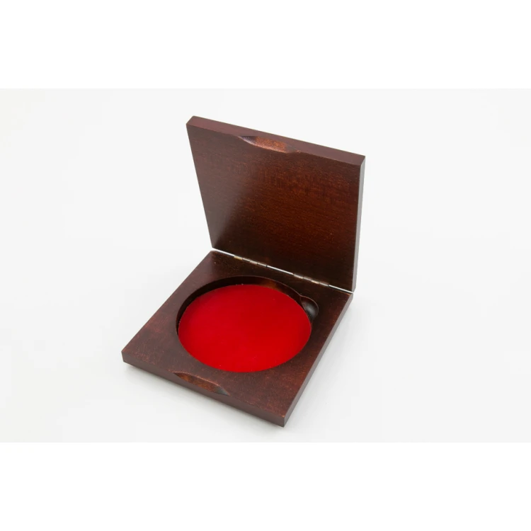Holzbox Etui mit einzelner Medaillenhalterung für Medaillen mit 70mm Durchmesser - KAS06