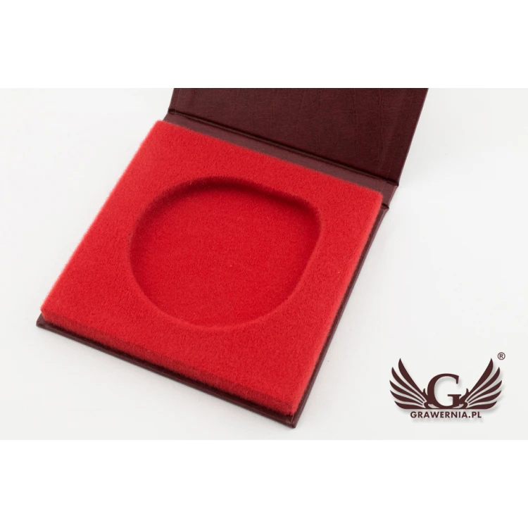Standardetui für Medaillen mit einem Durchmesser von 70mm - rot - ET021