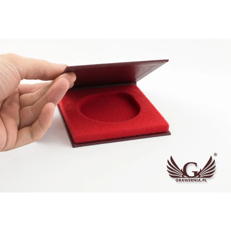 Standardetui für Medaillen mit einem Durchmesser von 70mm - rot - ET021