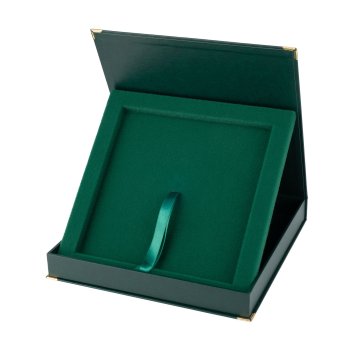GRÜNE QUADRATISCHE HÜLLE für Diplom 200x200mm - ET037