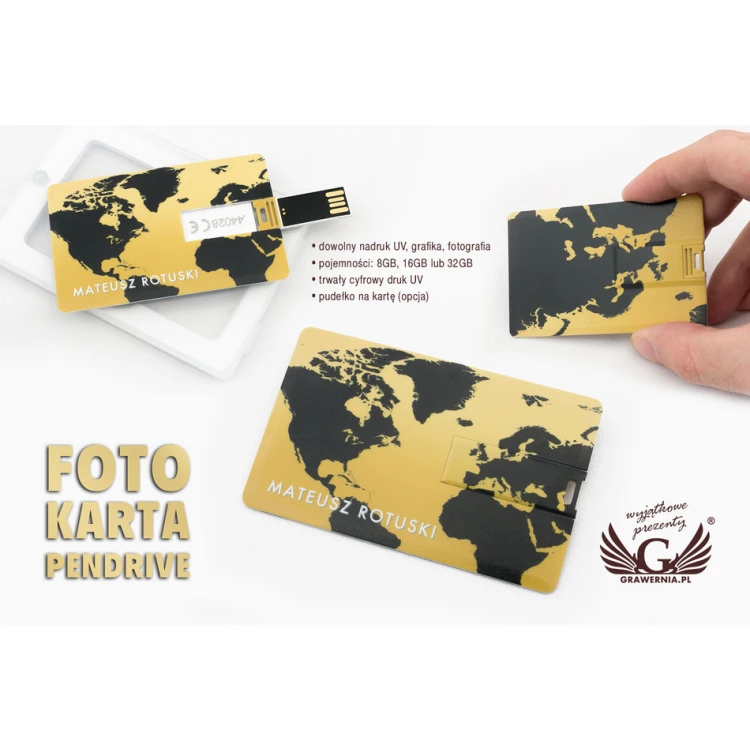 Foto Karte Pendrive 8GB, 16GB oder 32GB USB 2.0 - UV-Druck - PEN015