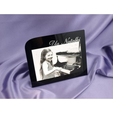Graviertes Foto - Schwarz