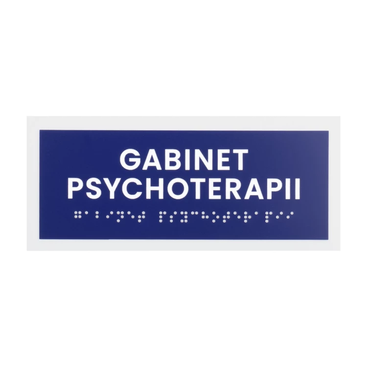 Psychotherapiepraxis - Tür- oder Wandtafel mit Brailleschrift - Größe 174x74mm - TAB560